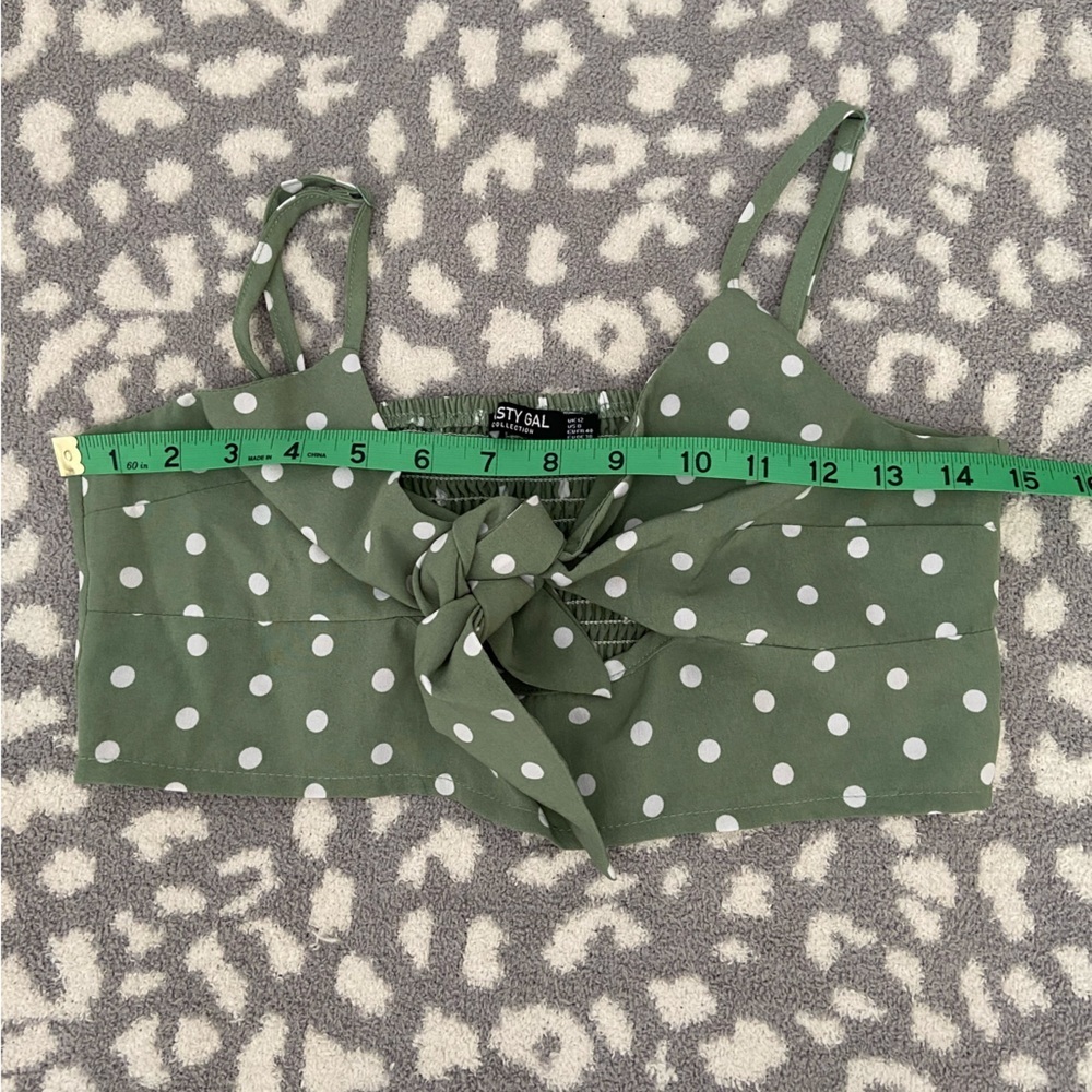 NASTY GAL POLKA DOT BRA TOP SIZE 8 - Picture 4 of 6